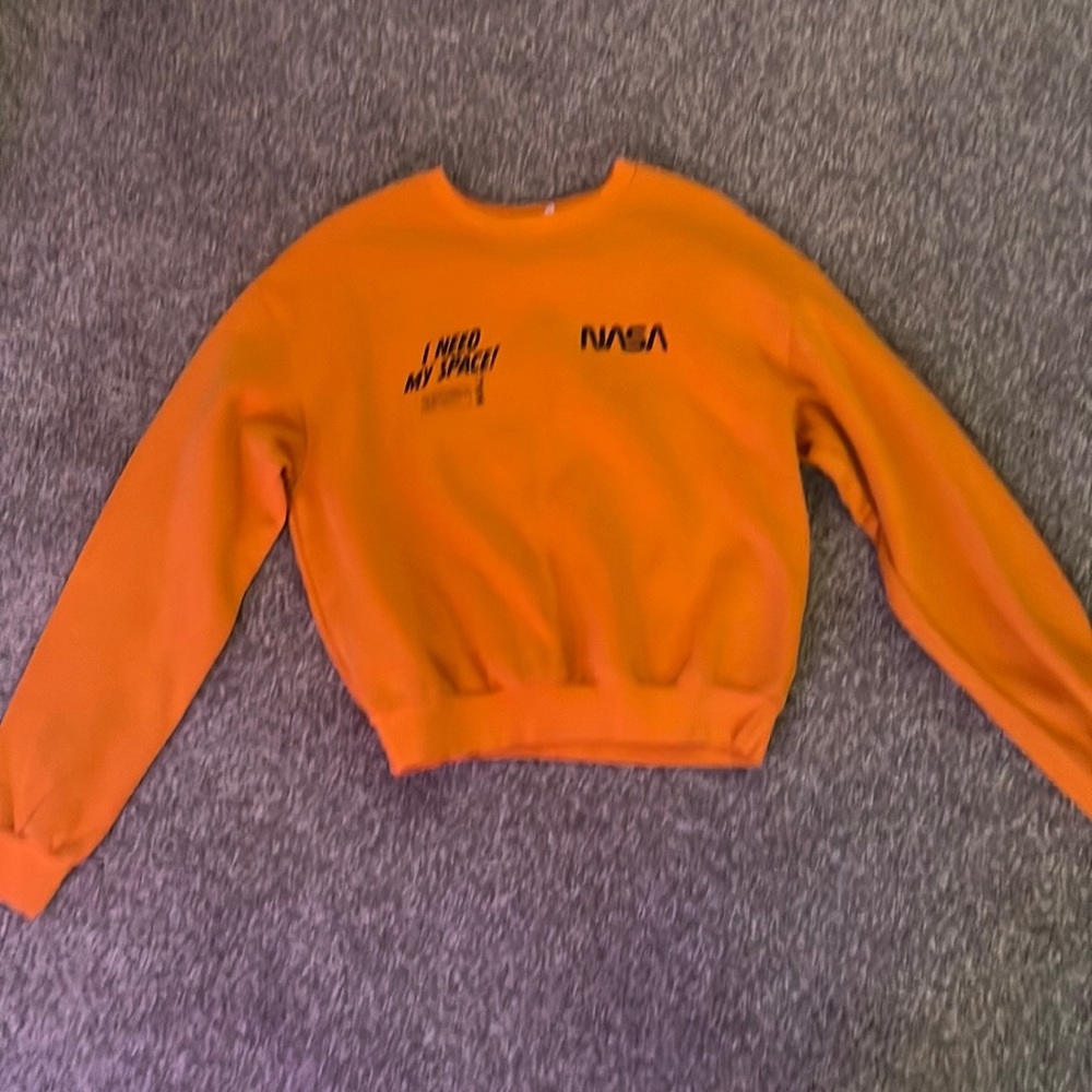 Neon orange NASA sweat shirt